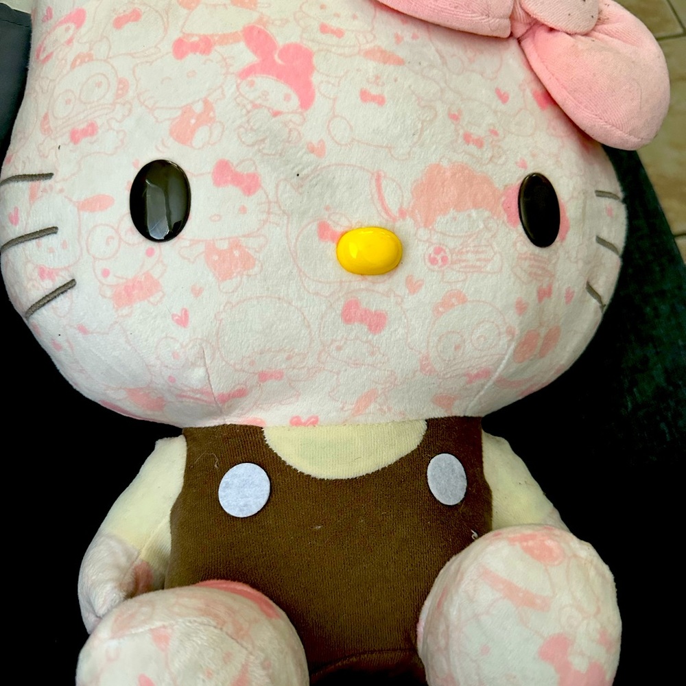 Sanrio Hello Kitty Plush in Pink, Brown & Yellow